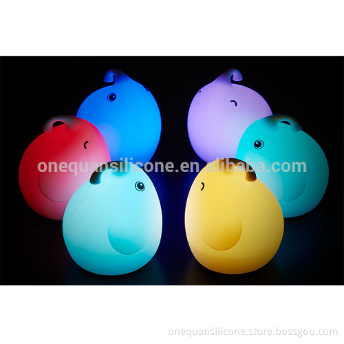 Lovely elephant shape silicone LED Nightlight